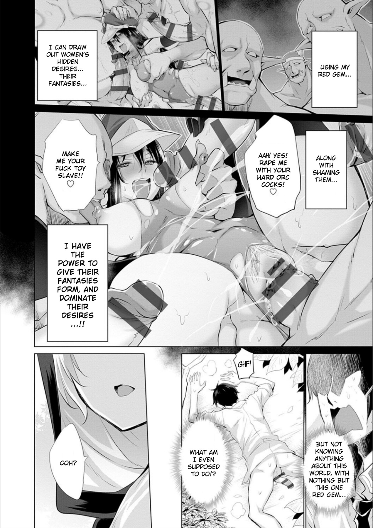 Hentai Manga Comic-While Jerking Off I Came a Red Gem and got Transported-Chapter 1-3-32